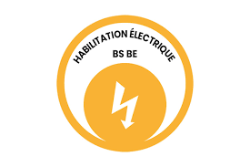 Logo de l'habilitation électrique BS-BE Manœuvre de l'atelier QUAI